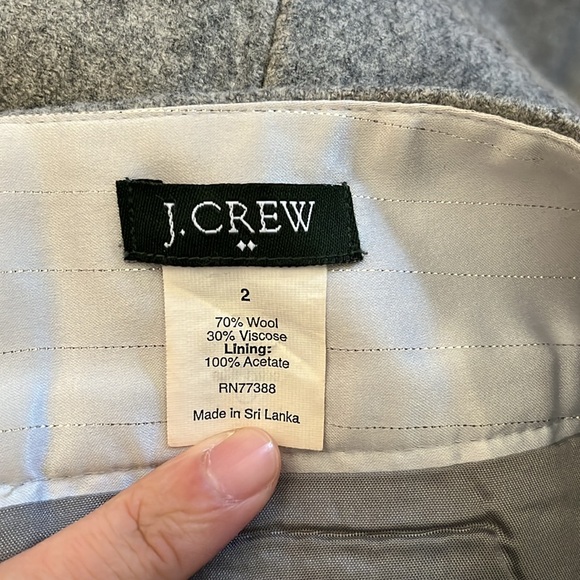 J. Crew Wool Blend Pencil Gray Skirt 2 - Picture 5 of 6